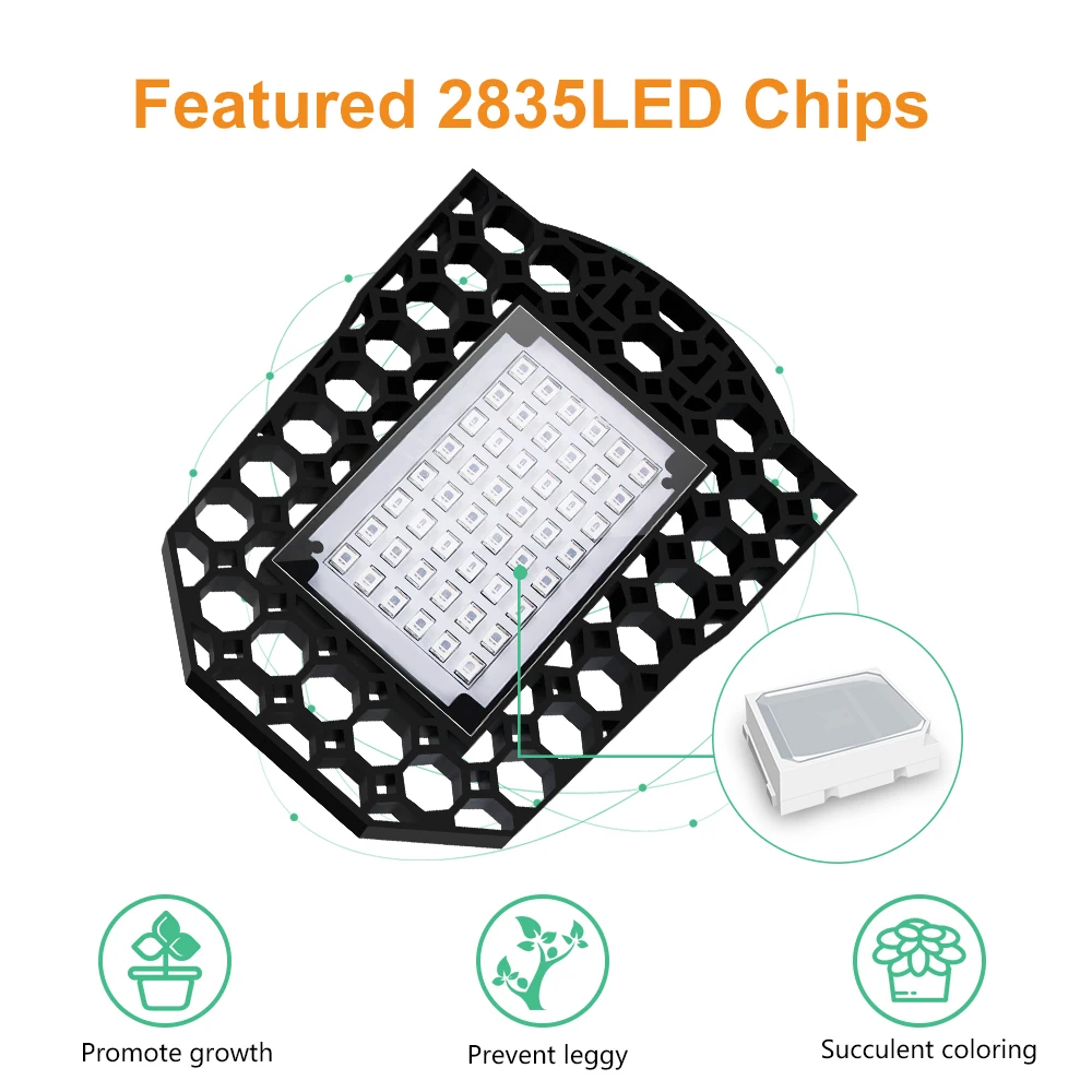 Светодиодный Grow светильник полный спектр SMD 2835 Phytolamp для растений 85 265V Фито роста