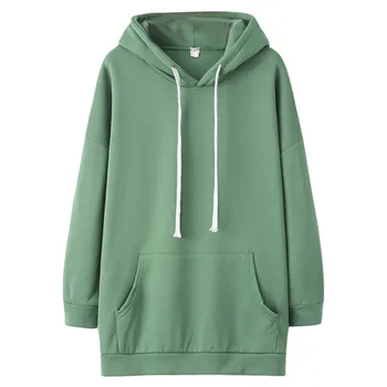 

2020 Spring New Solid Shirts Women Loose Casual Hooded Sweatshirt Pullover Blouse Tops Jacket Coat