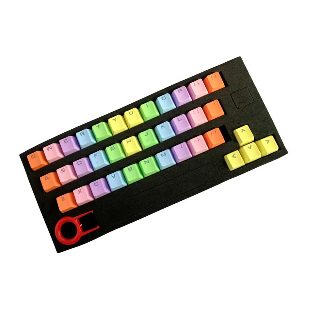 37 Key Office PBT Colorful Gaming Keycap Set Replacement Computer Accessory Fashion Backlit Switches Mechanical Keyboard