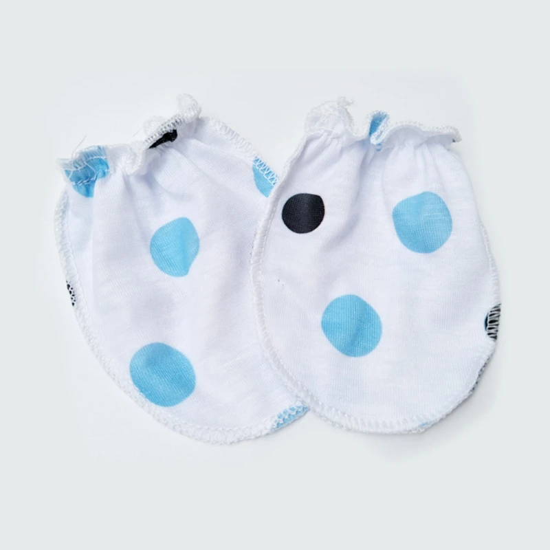 

D0AF Baby Anti-scratching Gloves Knotted Headband Set Newborn Mittens Hair Band Kit