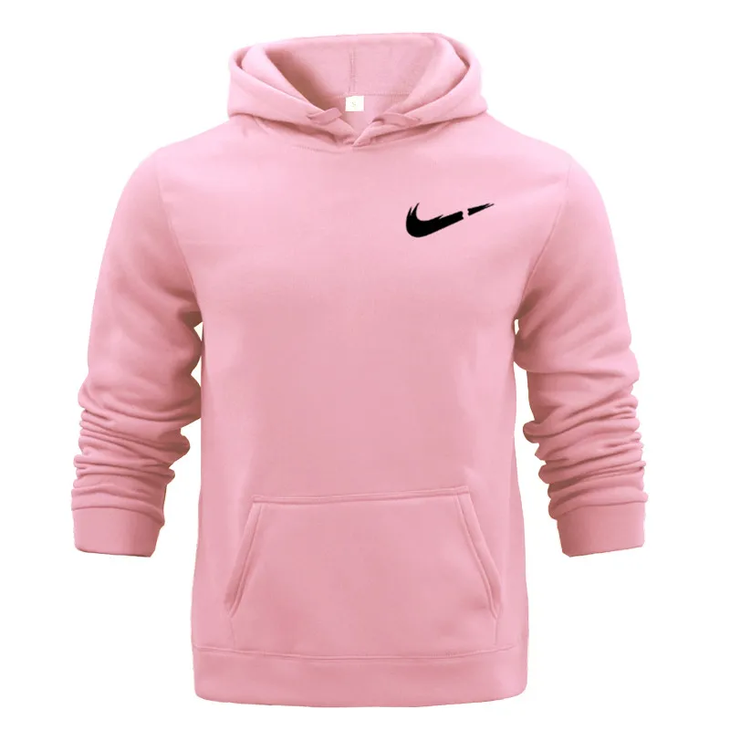 

Couple Lover's Pink Hoodies Joker All-match Autumn Outwear Coat Winter Underwear with Big Pocket Hat Fleece Pullover Tops Cloth