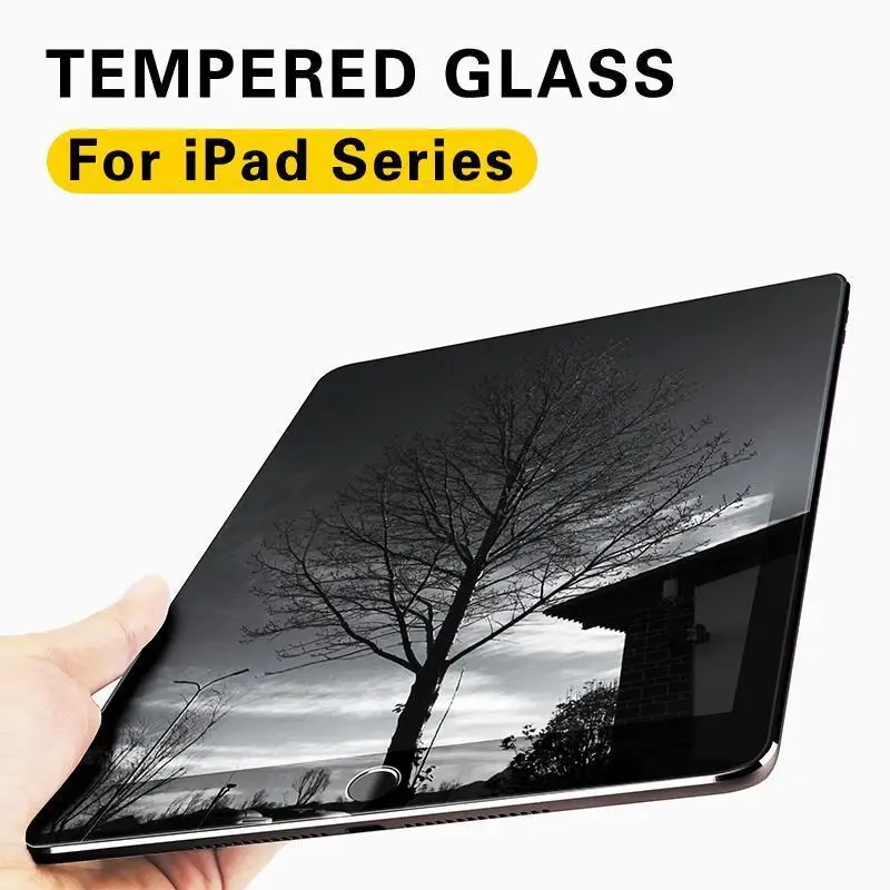 Screen Protector For iPad Pro 11 10.5 9.7 10.2 Protective Curved Edge Tempered Glass On The For iPad Air mini 2 3 4 5