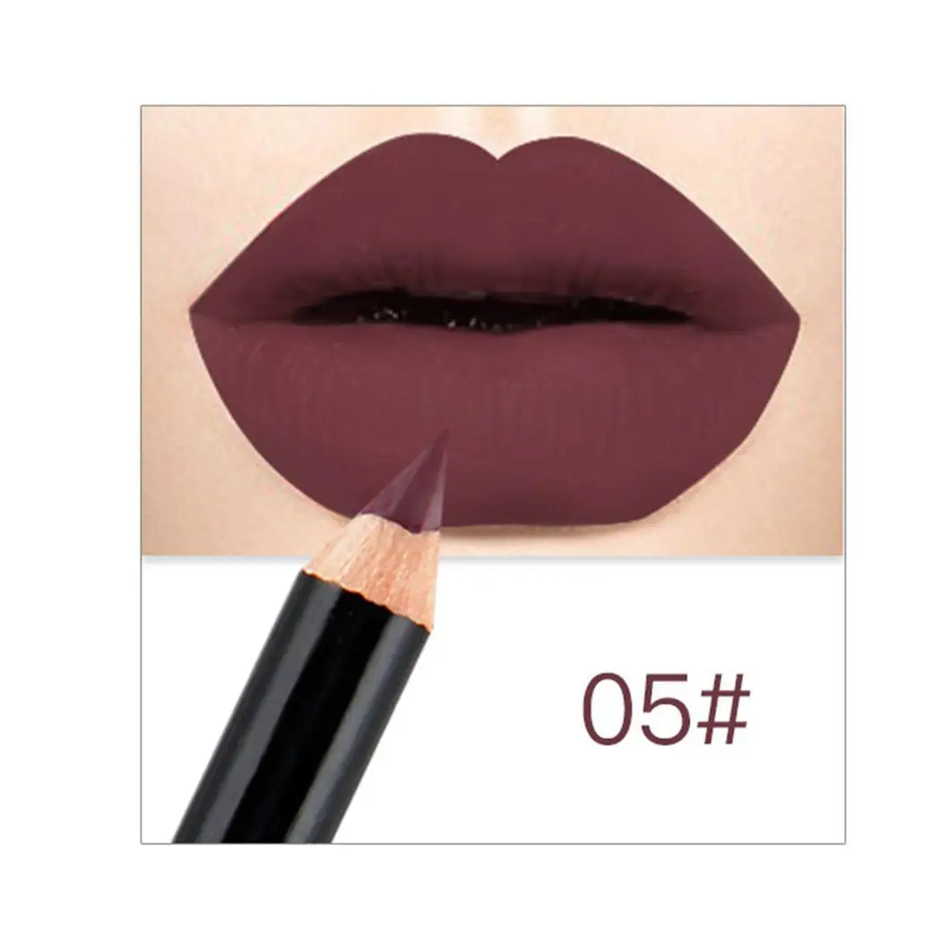 

Waterproof Matte Lip Liner Pencil Long Lasting Lipliner Pen Women Cosmetic Easy to draw delicate thin line.
