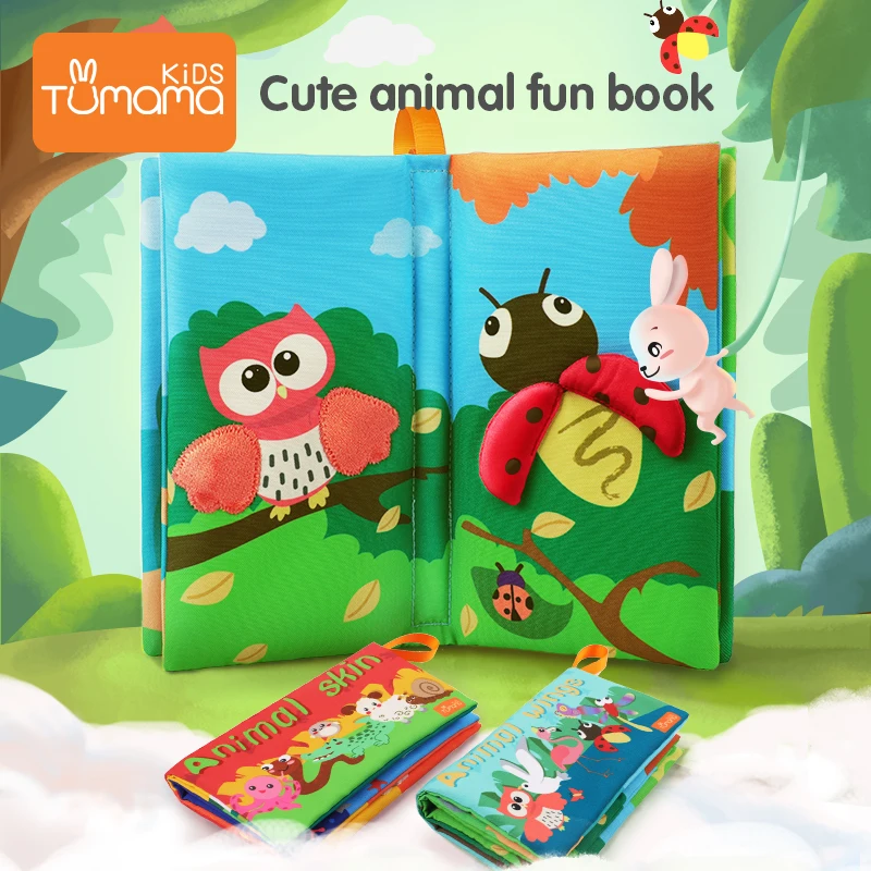 Tumama детская ткань книга 3D стирка не выцветает мягкая губка книги для детей