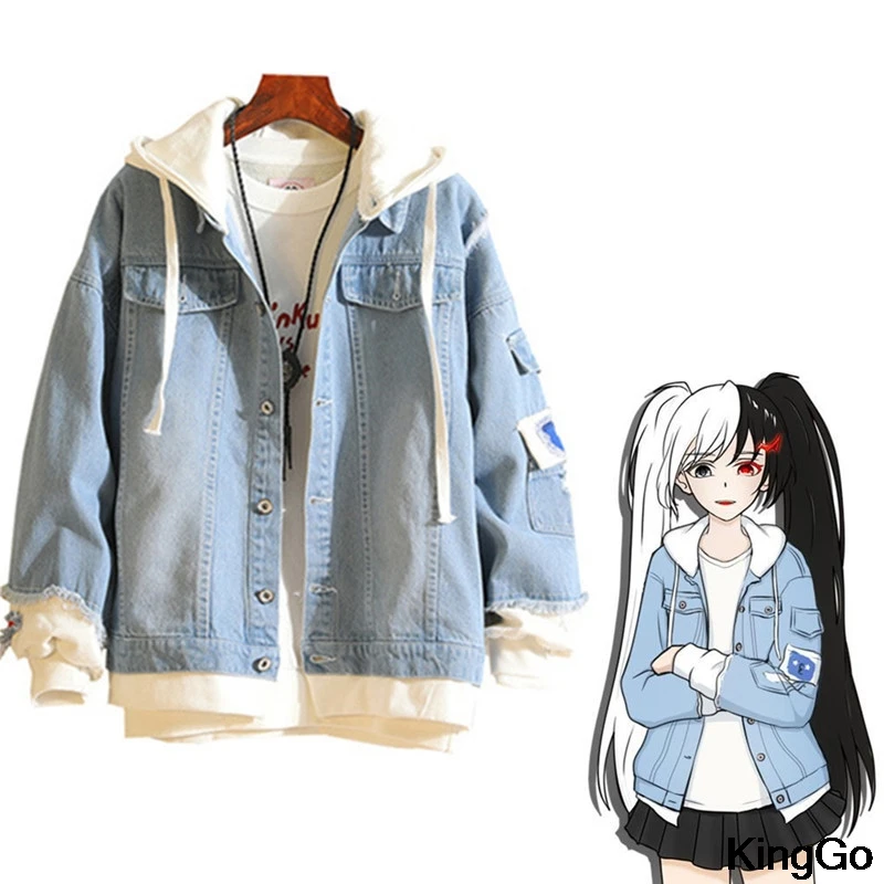 

Denim Jacket Jeans Hoodie Anime My Hero Academia Todoroki Cosplay Costumes Attack on Titan Fate for Blue Girls Boys Spring Coat