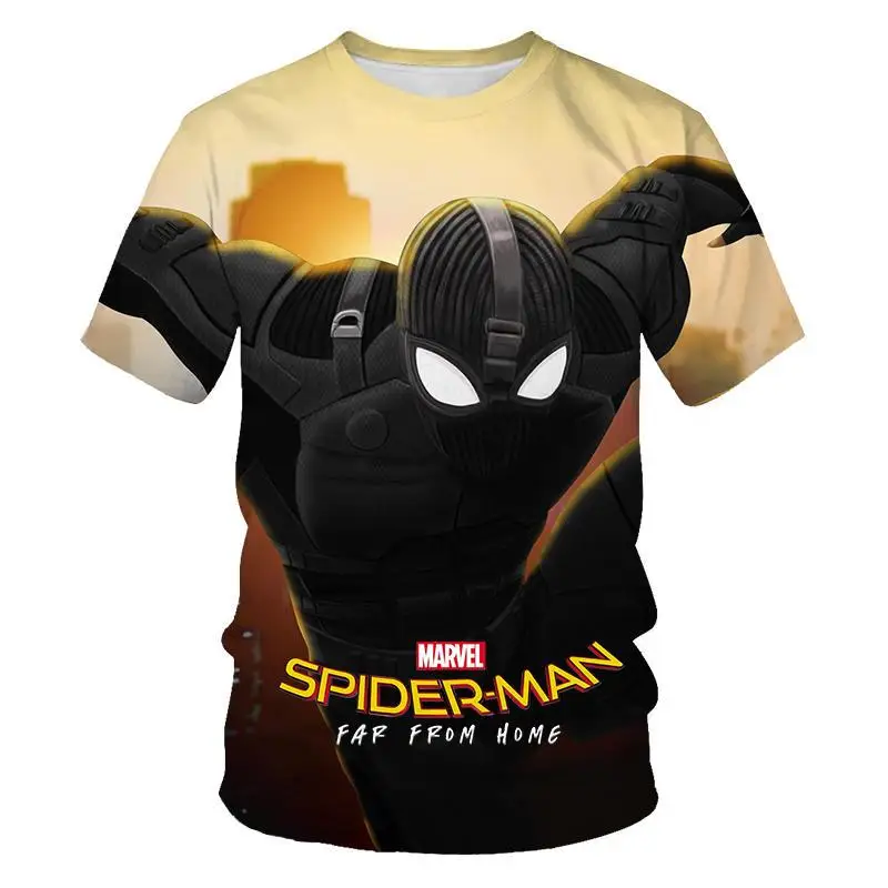nueva pelcula Человек-паук 3D impresin camiseta nio camisa fresca camiseta ropa para nios corto manga