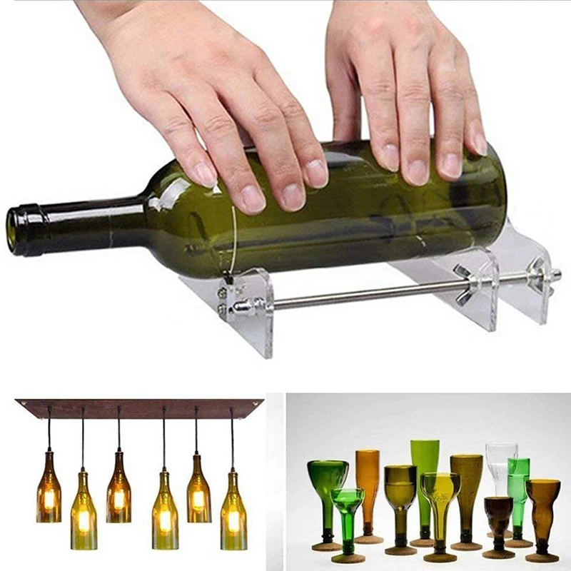 Stainless Steel Beer Wine Glass Bottle Cutter Machine DIY Jar Accurate Recycle Cutting Tool Kit