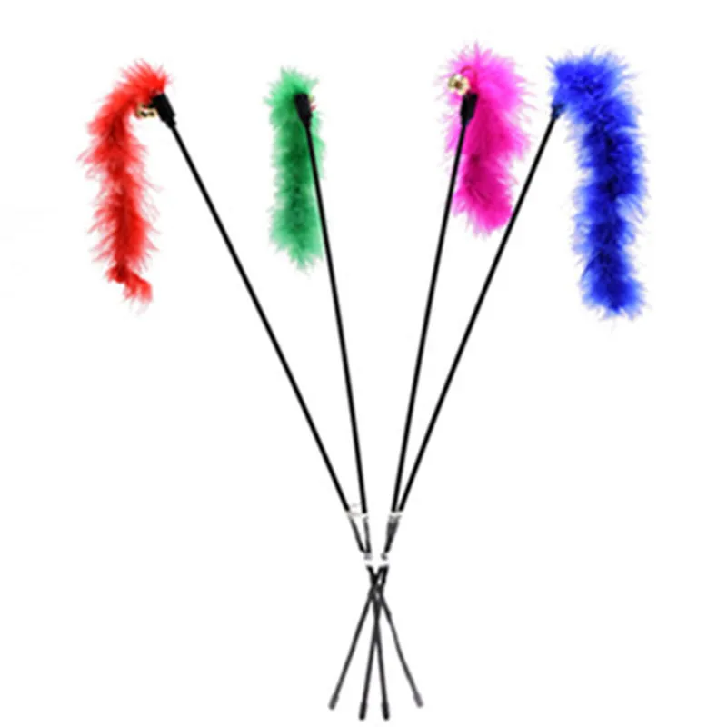 1/2/3pcs Cat Supplies Cat Toy Interactive Toy Feather Stick Ball Rattle Funny Cat and Excellent Safety Cat Toys