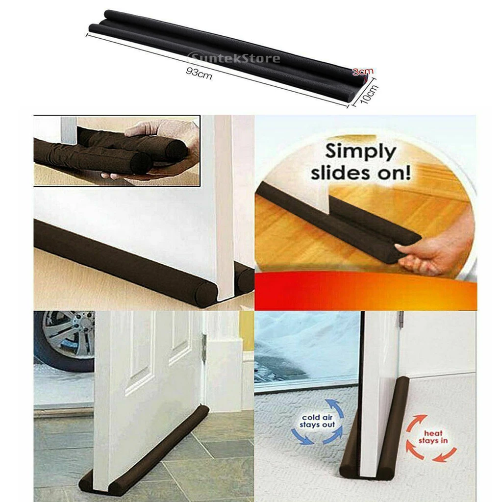Twin Doors Draft Stopper Guard Draft Blocker Seal Soundproof Under Bottom Strip