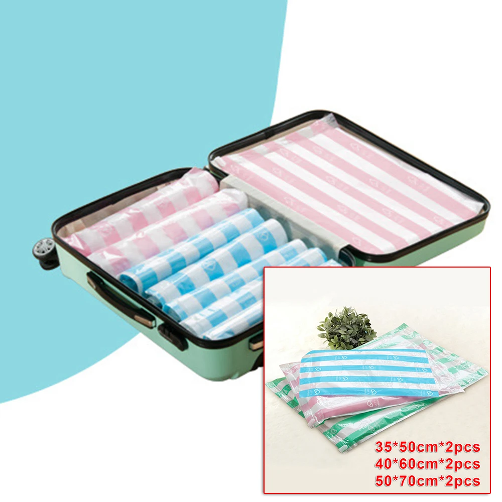 6 шт Вакуумные сжатые компактные сумки для хранения одежды подушки пространства хранения товары для домашнего сада