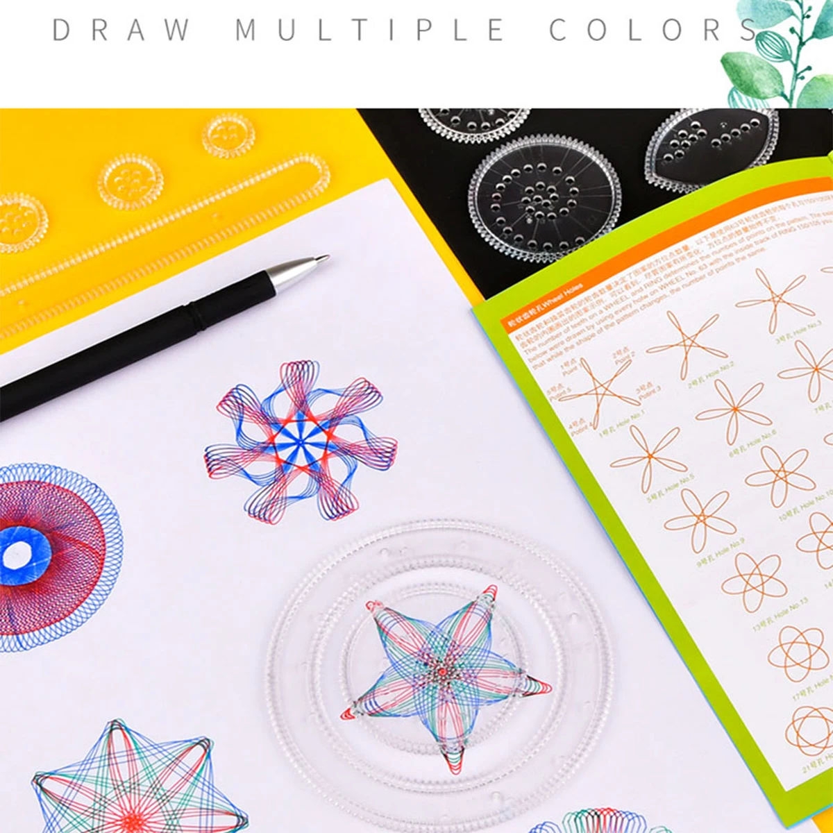 Spirograph Drawing Toys Set Interlocking Gears Wheels Painting Drawing  Accessories Creative Educational Toy Spirographs