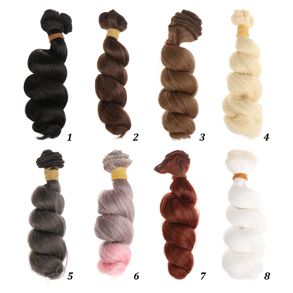 Кудрявые парики кукольные волосы для 1/6 1/4 1/3 куклы BJD/SD аксессуары миниатюрные