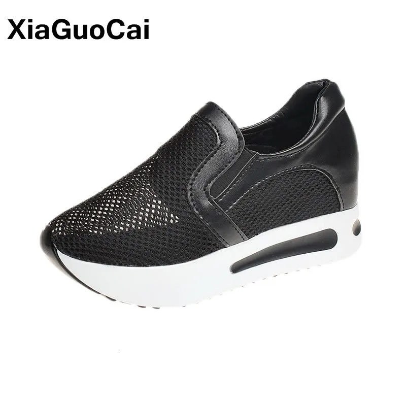 

Spring Autumn Woman Casual Shoes Flat Platform Female Flats Breathable Slip-on Loafers Summer Mesh Footwear Sneakers Hot Sale