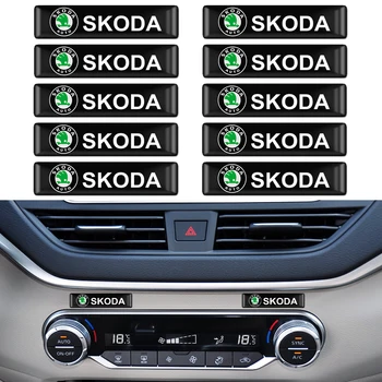 

4/10PCS 3D Auto Car Sticker Badge Decal Motorcycle Stickers Emblem for skoda octavia fabia rapid yeti superb octavia a 5 a 7 2