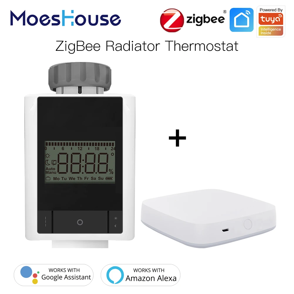 Valve Thermostatic Radiator Controller Heater Google-Home Alexa Voice /& APP Remote Control LIANXUE HY368 WiFi Zigbee3.0 TRV Thermostat