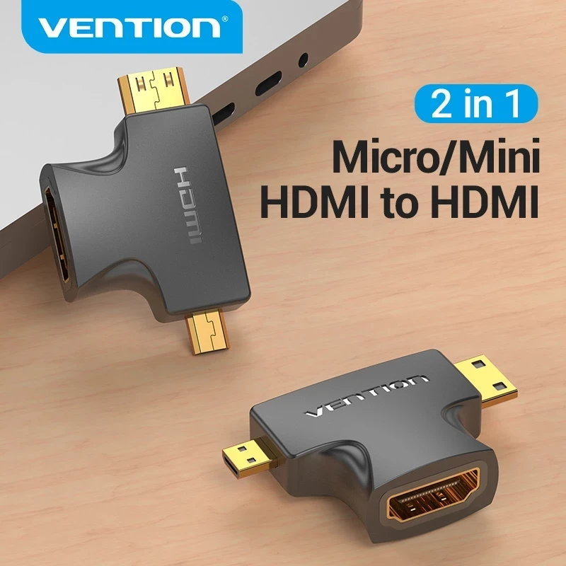 Adattatore Micro Hdmi Vention 1080P Micro Mini Hdmi Connettore Maschio-Femmina Per Proiettore Telecamera Tv Mini Convertitore Compatibile Hdmi