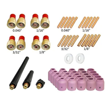 

TIG Welding Torch 040-1/8 Inch Gas Lens Setup 9/20/25 TAK47 Consumables Tools