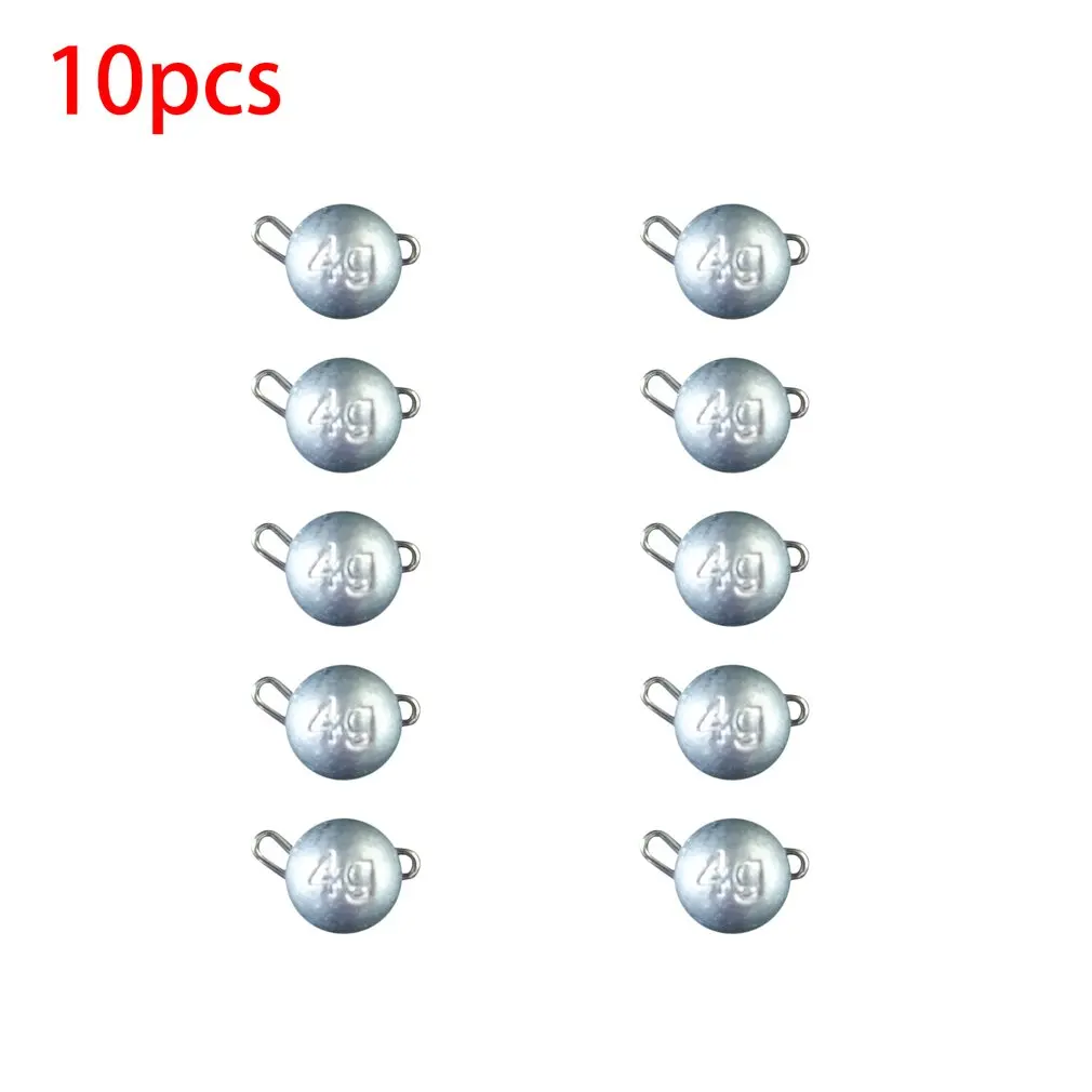 

10 Pcs Small Size Round Shape Lead Hook Jig Head Lead Deep Water Bullet Crank Hook Lead Sinker Outdoor Fishing Accessories