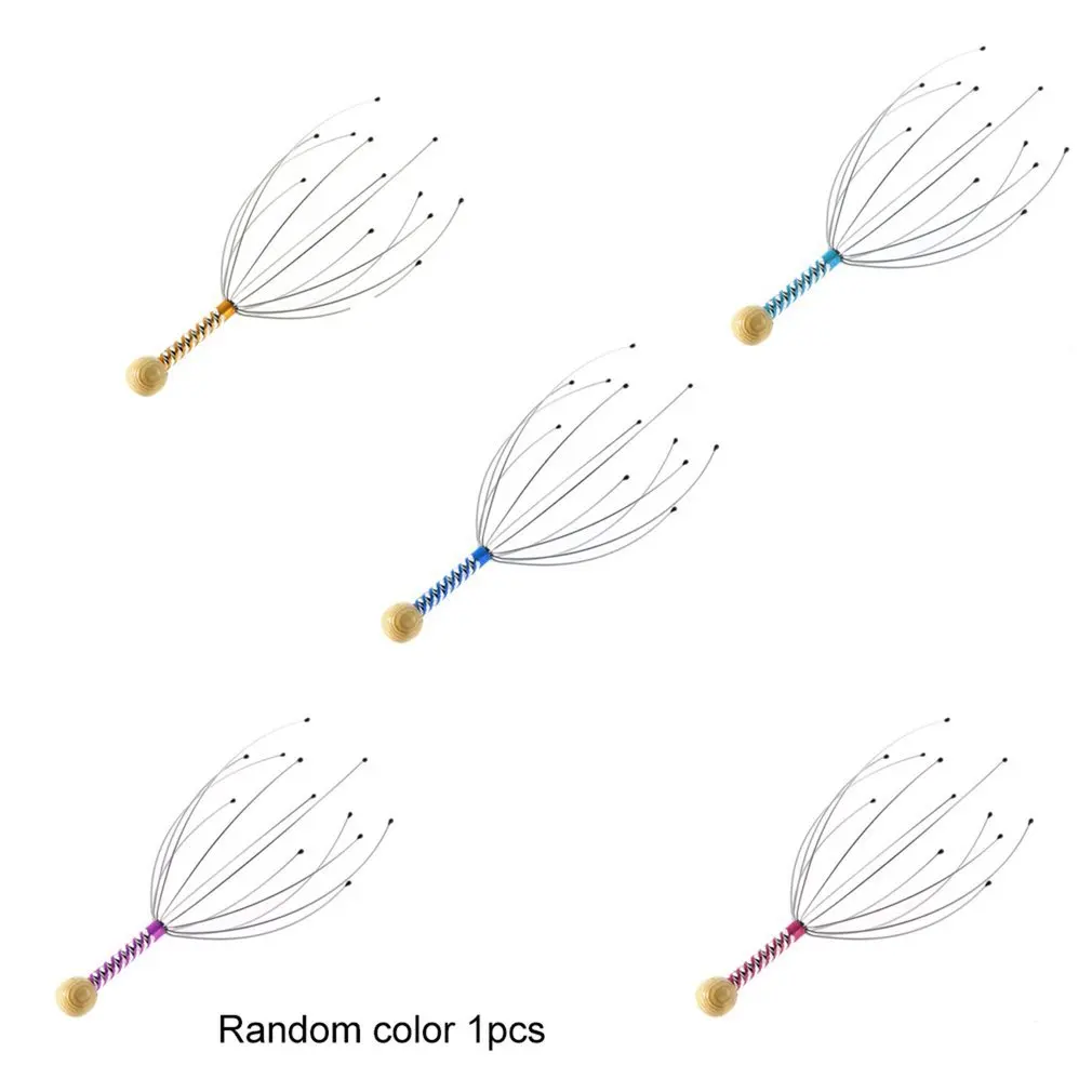 1 PC .anti-stress Scores Of Pains Octopus Head Head Skin Care Neck Relief Stress Relaxing Claw Massage Skin Care Massager