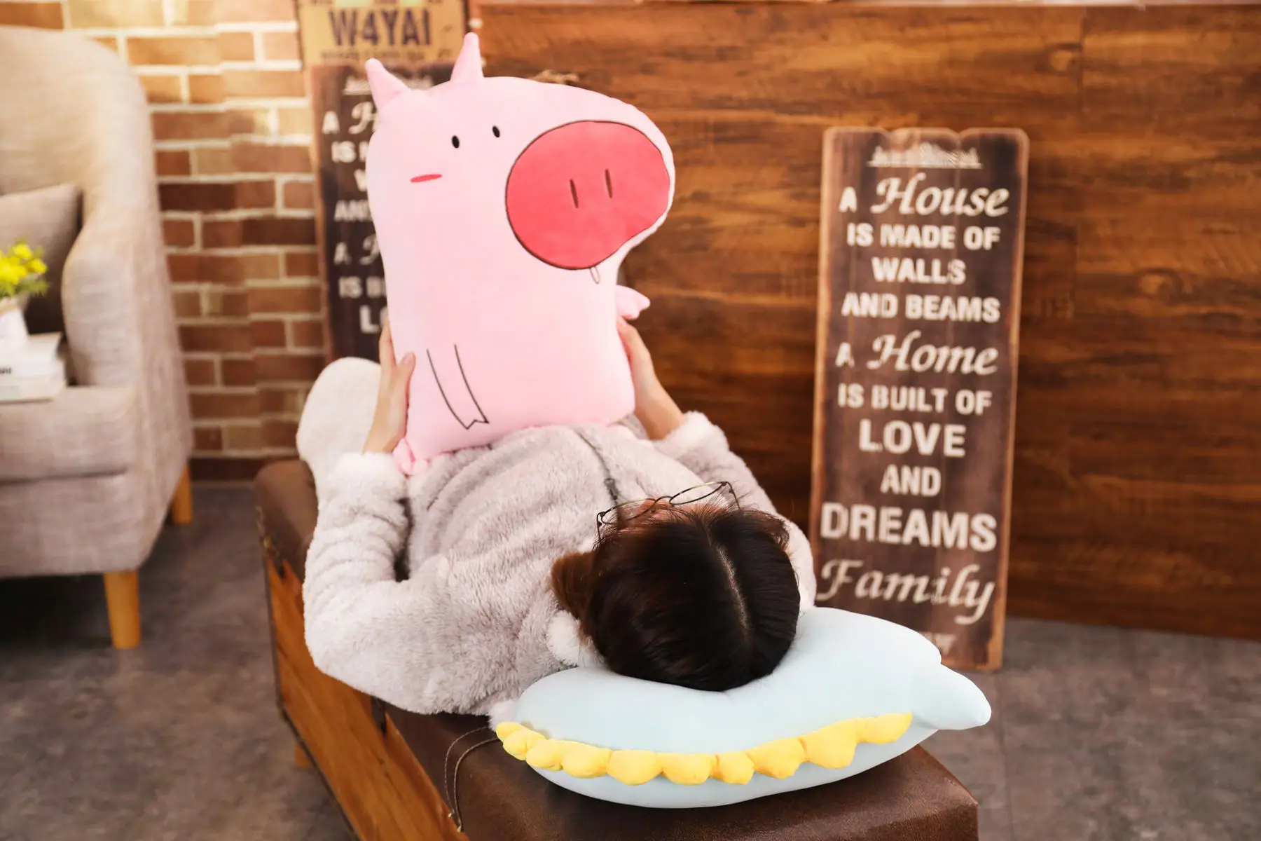 New Style Creative Toy Cute Software Animal Throw Pillow Dinosaur Piggy Plush Toys Send Girl'S Gift