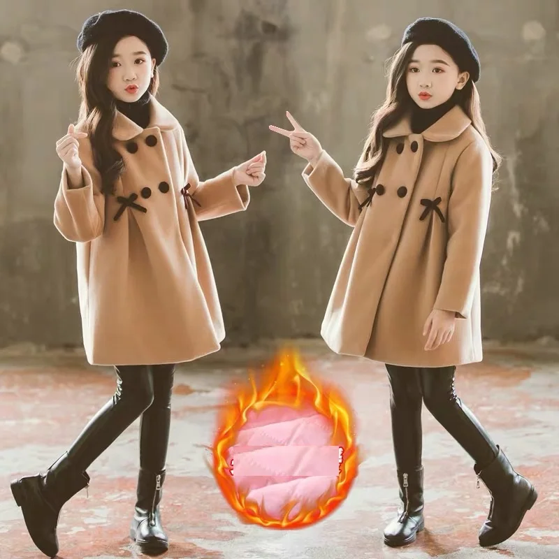 Winter Jackets Girls Coat Teens Kids Long Outerwear Thick Warm Clothes Children Windbreaker Clothing Jacket For Girls 4-15Y