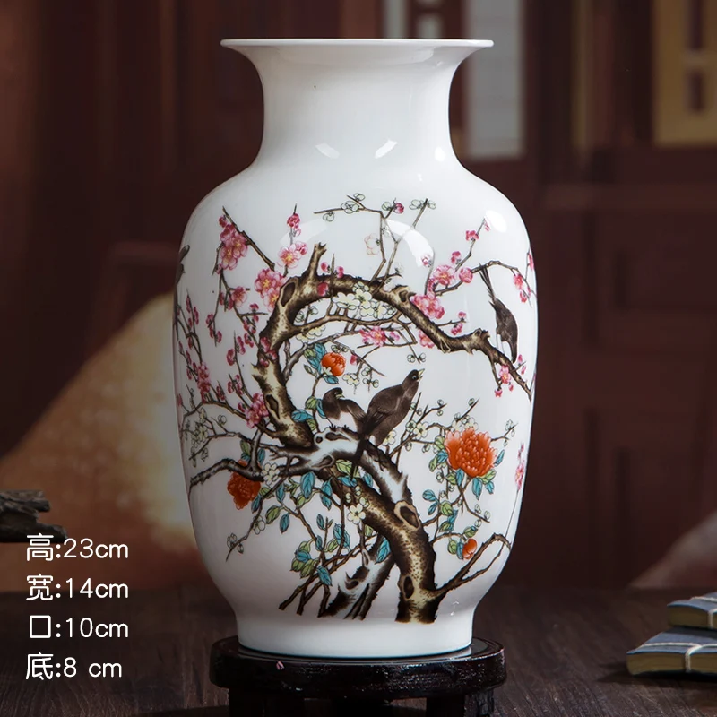 Прекрасная керамическая ваза Jingdezhen композиция для цветов украшение дома