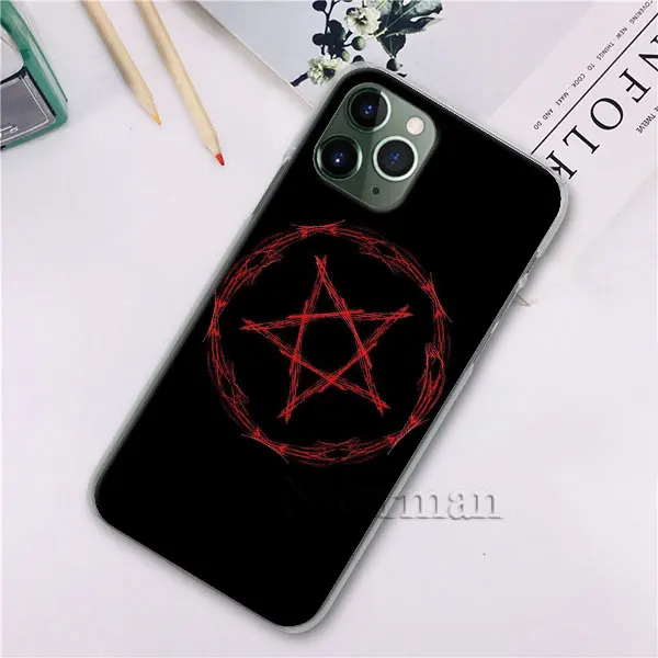 H06 Чехол для телефона Pentagram 666 Demonic Satanic для Apple iPhone X XR XS 11 Pro Max 7 8 6 6s Plus 5 5S, Жесткий Чехол - Color: H06