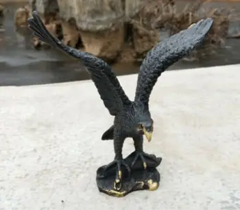 

Bald Eagle Statue Tiny Size Bronze Metal Office Desk Decor Bird BF MAN Husband