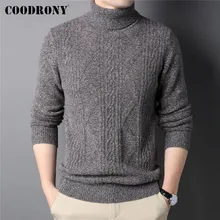 

COODRONY Fashion Casual Thick Warm Winter Turtleneck Sweater Men Clothing 100% Merino Wool Cashmere Knitwear Pullover Male C3139