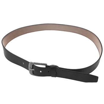 

Simple Men Casual Waistband PU Leather Belt Smooth Buckle Belt, Black