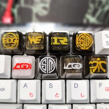 

Customized LOL Resin Keycaps For Cherry Mx Switch Mechanical Gaming Keyboard SA Profile Backlit Replace Key Caps EDG LGD SKT WE