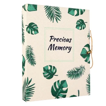 

Photo Album Scrapbook, Linen Refillable Travel Journal Scrap Book, Black Pages Memory Book Guest Book, DIY Birthday Wedding Anni