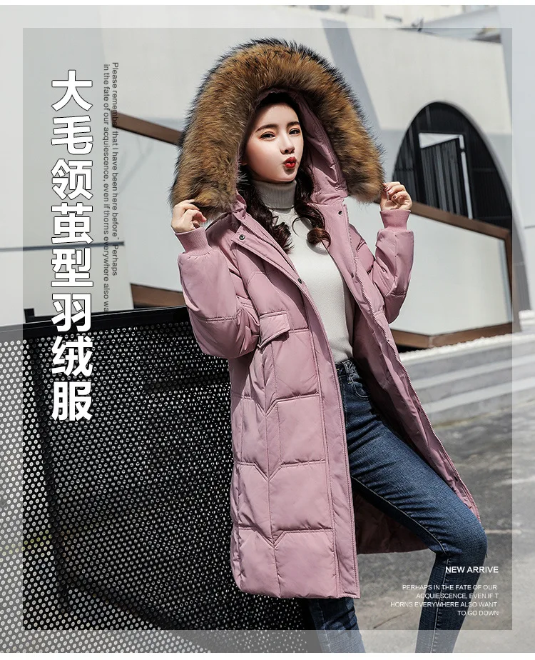 Down Jacket Women's New Style Hot Selling Autumn And Winter Fashion Straight Dongdaemun Korean-style Mid-length Cold-proof