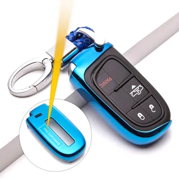 

TPU Car Key Cover Case Fob Shell For Jeep Grand Cherokee Chrysler Dodge Journey Charger Fiat Freemont Private Custom Case Cover