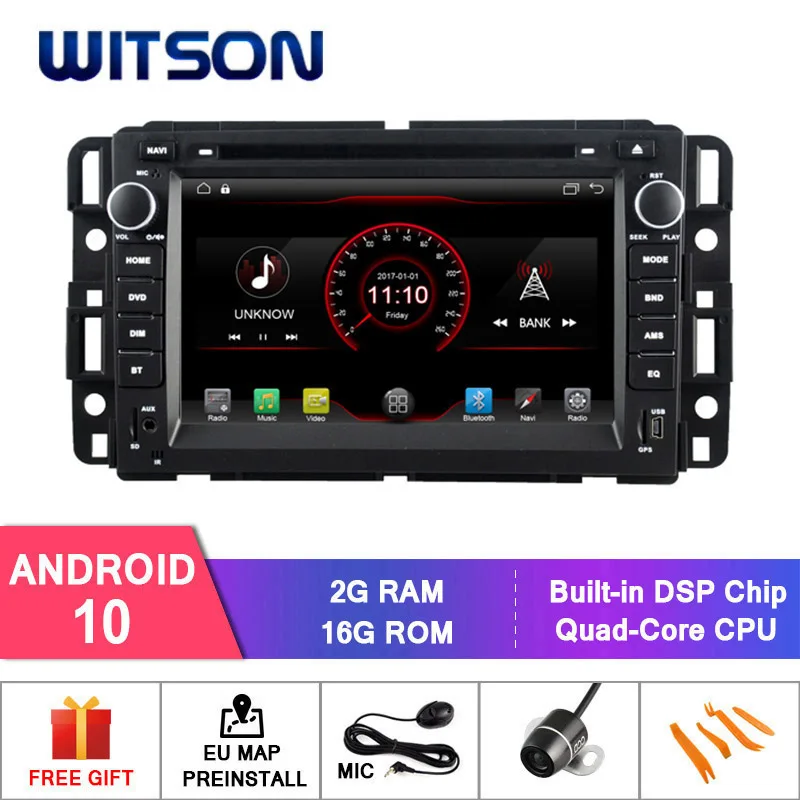 WITSON Android 10 автомобильный dvd playe для GMC YUKON/SUBURBAN/TAHOE/ACADIA Встроенная функция OBD 16GB Inand