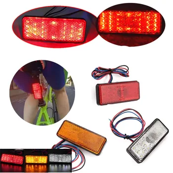 

Brake Light License Plate Light Square LED Reflector Rear Lights Stop Tail Waterproof DC12V Reflective