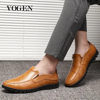 

Genuine Leather Shoes Men Big Size 12 46 Winter Keep Warm Loafers Drive Male Shoes Adult Chaussure Homme