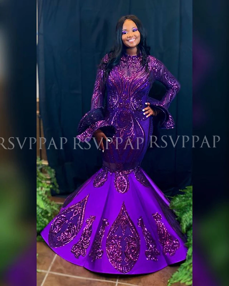 Purple Homecoming Dresses Long Sleeve