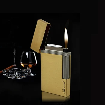 

Business Gas Lighter Grinding Jet Gasoline Flint Lighter Butane Metal Gas PING Loud Cigarette Cigar Lighter Inflatable