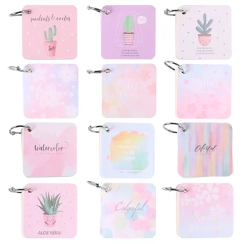 

12PCS Creative Binder Note Pads Portable Loose Leaf Notes Cards Memo Pads Lovely Stationery