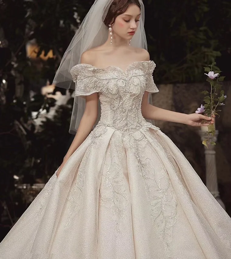 BacklakeGirls Vestido Novia Boho Элегантное свадебное платье сексуальное с вырезом лодочкой и открытыми плечами женское платье для свадьбы Novias реальные фотографии