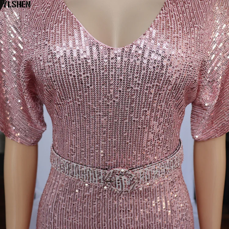 New African Dresses for Women Fashion Sequins Fur Fabric Bodycon Long Maxi Dress African Clothes Lady Elegant Paty Evening Robe 09