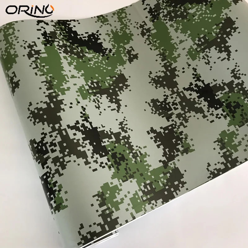 Black Green Digital Vinyl Sticker Wrap-5