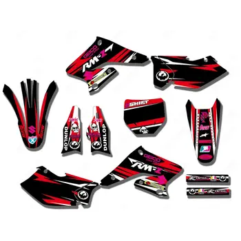

New Full Graphics Decals Stickers Custom Number Name Glossy Bright Stickers Waterproof for Suzuki RMZ250 2004-2005