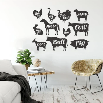 

Farm Animals Set Wall Decal Sticker Set Individual Peel and Stick Graphics Sticker Sheet Art Kids Wall Sticker WE53