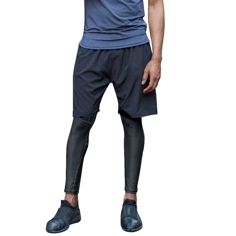 Мужские эластичные леггинсы для спортзала, брюки для бега, спортивные брюки, мужские Модные быстросохнущие штаны для тренировок размера плюс, обтягивающие леггинсы
