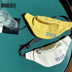 Monsisy поясная сумка для детей, холщовая поясная сумка для мальчиков и девочек, детская сумка на молнии, нагрудная сумка, новинка 2019, кошелек