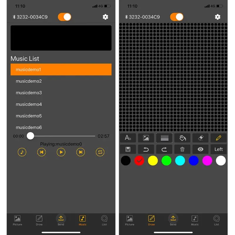 Полноцветный беспроводной bluetooth приложение управление Автомобильный светодиодный экран прокрутки светодиодный знак, инструкция по вождению, изображение GIF светильник