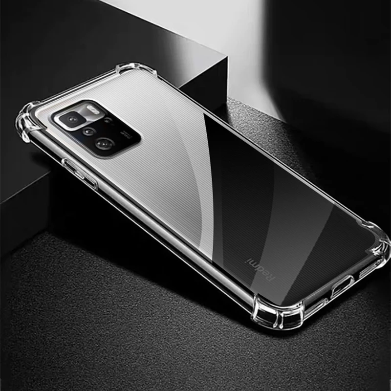 Чехол для Xiaomi Redmi 10 воздушная подушка Мягкий Силиконовый Прозрачный ударопрочный