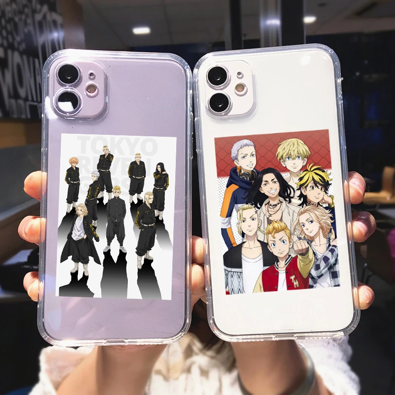 東京revengers透明電話ケースiphone 11 12プロマックスxs Xr 7 Se 8プラスかわいい日本アニメソフトシリコンカバーfundas 電話用緩衝材 Aliexpress